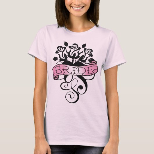 花嫁バナー付きバラスクロール Tシャツ (正面)