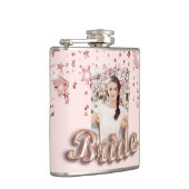 花嫁バラ金ゴールド赤面スターフォトグラマラス フラスク (右)