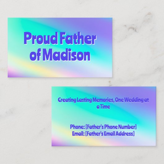 花嫁パパ コーリングカード (正面/裏面)