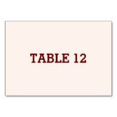 花嫁パーソナライズされたと花婿の水平テーブルカード テーブルナンバー (裏面)