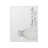 花嫁パーソナライズされたのドレ結婚スガウンメモ帳 ノートパッド (回転)