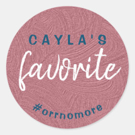 花嫁パーソナライズされたのバラお気に入りの金ゴールドブルーフェイブ ラウンドシール