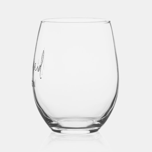 花嫁パーソナライズされたのワイングラス提案ギフト ステムなしワイングラス (左)