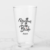 花嫁パーソナライズされたの兄弟 タンブラーグラス (正面)