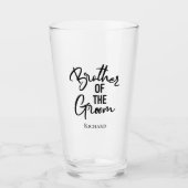 花嫁パーソナライズされたの兄弟 タンブラーグラス (正面)
