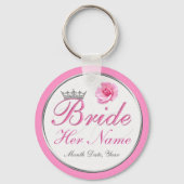 花嫁パーソナライズされたの安い贈り物アイディア キーホルダー (裏面)