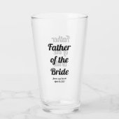 花嫁パーソナライズされたの父 タンブラーグラス (裏面)
