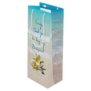 花嫁パーソナライズされたの花嫁さん ワインギフトバッグ