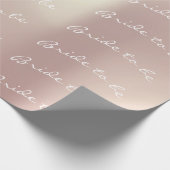花嫁パーソナライズされたを真珠のようなピンクにする ラッピングペーパー (角)