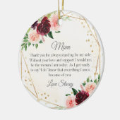 花嫁パーソナライズされたオーナメントの母結婚は セラミックオーナメント (左)