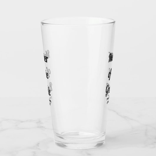 花嫁パーソナライズされたガラスのお母さん タンブラーグラス (左)