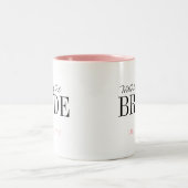 花嫁パーソナライズされたタイポグラフィの母親 ツートーンマグカップ (中央)