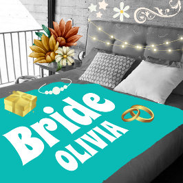 花嫁パーソナライズされたバチェロレッテ フリースブランケット
