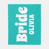 花嫁パーソナライズされたバチェロレッテ フリースブランケット (正面)