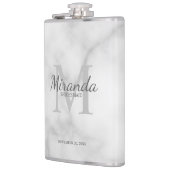 花嫁パーソナライズされたメイドのモノグラムと名前 フラスク (左)