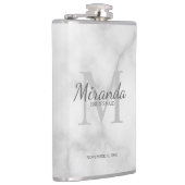 花嫁パーソナライズされたメイドのモノグラムと名前 フラスク (右)