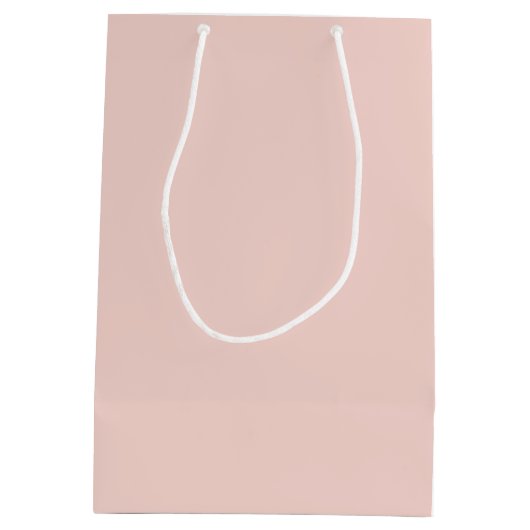 花嫁パーソナライズされたメイドのモノグラムと名前 ミディアムペーパーバッグ (裏面)