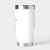 花嫁パーソナライズされたメイドのモノグラムと名前 保温保冷タンブラー (背面)