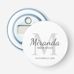 花嫁パーソナライズされたメイドのモノグラムと名前 栓抜き