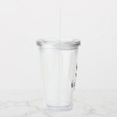 花嫁パーソナライズされたメイドのモノグラムと名前Acrii アクリルタンブラー (右)