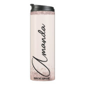 花嫁パーソナライズされたメイドギフトバラ金ゴールド花嫁チーム タンブラー (回転右)