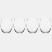 花嫁パーソナライズされたメイド結婚式 ステムなしワイングラス (左)