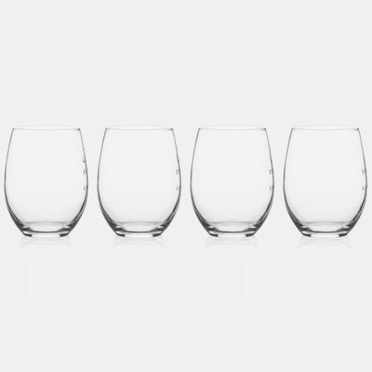 花嫁パーソナライズされたメイド結婚式 ステムなしワイングラス (右)