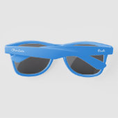 花嫁パーソナライズされたモダンスクリプト名 サングラス (裏面)