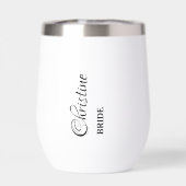 花嫁パーソナライズされたワインタンブラーバチェロレッテ (背面)