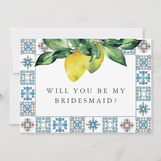 花嫁パーソナライズされた付きプロポーザル・カード・レモン ノートカード (正面)