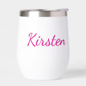 花嫁パーソナライズされた付きワインタンブラー (左面)