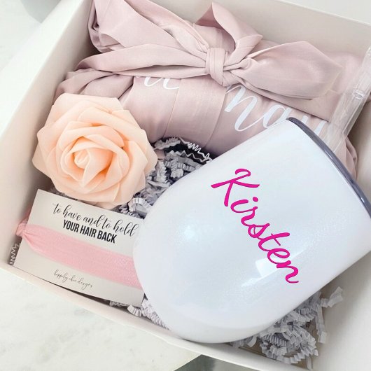 花嫁パーソナライズされた付きワインタンブラー