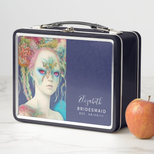 花嫁パーソナライズされた付き提案箱海 メタルランチボックス (インサイチュ)