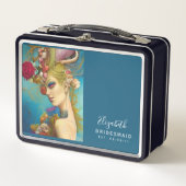 花嫁パーソナライズされた付き提案箱海 メタルランチボックス (正面)