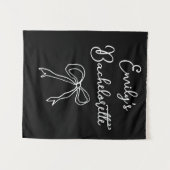 花嫁パーソナライズされた名バチェロレッテフォトブース タペストリー (正面(横))