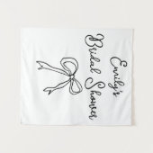 花嫁パーソナライズされた名ブライダルシャワーフォトブース タペストリー (正面(横))