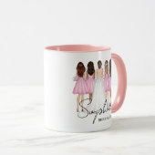 花嫁パーソナライズされた名前をカスタムするギフト マグカップ (正面右)