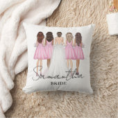 花嫁パーソナライズされた名前をカスタムする クッション (ブランケット)