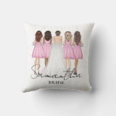 花嫁パーソナライズされた名前をカスタムする クッション (裏面)