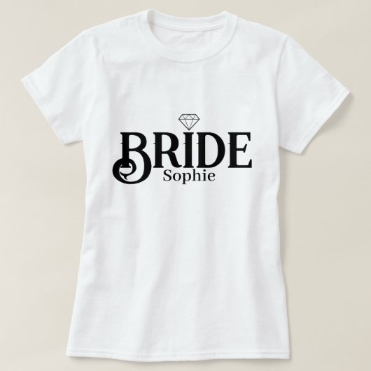 花嫁パーソナライズされた名2023 Tシャツ (デザイン正面)