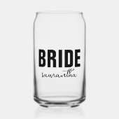 花嫁パーソナライズされた名 ガラス缶 (正面)