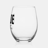 花嫁パーソナライズされた名 ステムなしワイングラス (左)