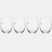 花嫁パーソナライズされた婦 ステムなしワイングラス (左)