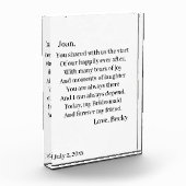 花嫁パーソナライズされた婦 フォトブロック (左)