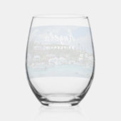 花嫁パーソナライズされた島ライフ ステムなしワイングラス (裏面)