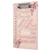 花嫁パーソナライズされた族秋バラ金ゴールド クリップボード (左)