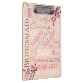 花嫁パーソナライズされた族秋バラ金ゴールド クリップボード (右)