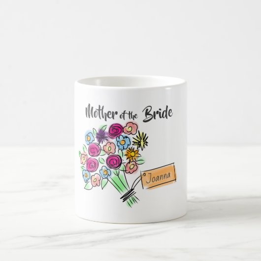 花嫁パーソナライズされた母 コーヒーマグカップ (中央)