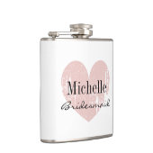 花嫁パーソナライズされた用サンゴハートお尻フラスコ フラスク (右)