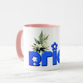 花嫁パーソナライズされた結婚の青 マグカップ (正面左)